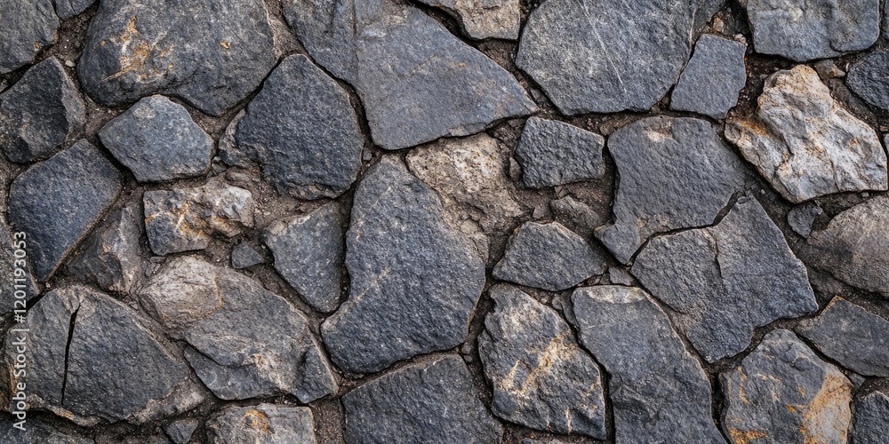 Poster textured surface of broken gray stones with cracks featuring a rugged layout and dark tones ideal fo