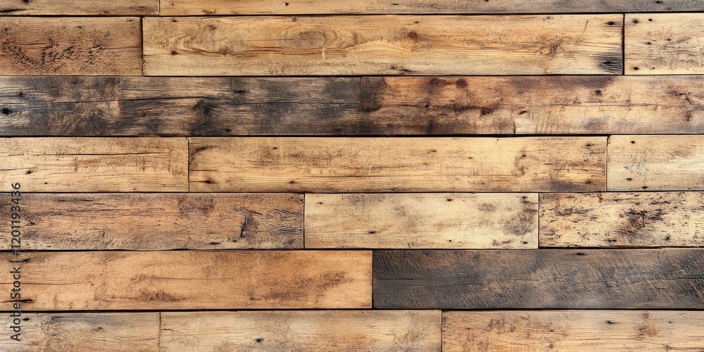 Poster natural wood floor background featuring a blend of light and dark brown planks arranged in a horizon