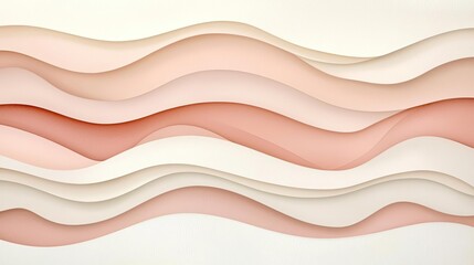 Fluid watercolor concept. An abstract design featuring flowing waves in soft hues of pink and beige.