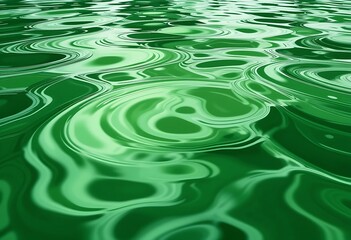 Abstract Green Water Ripples Swirling Pattern