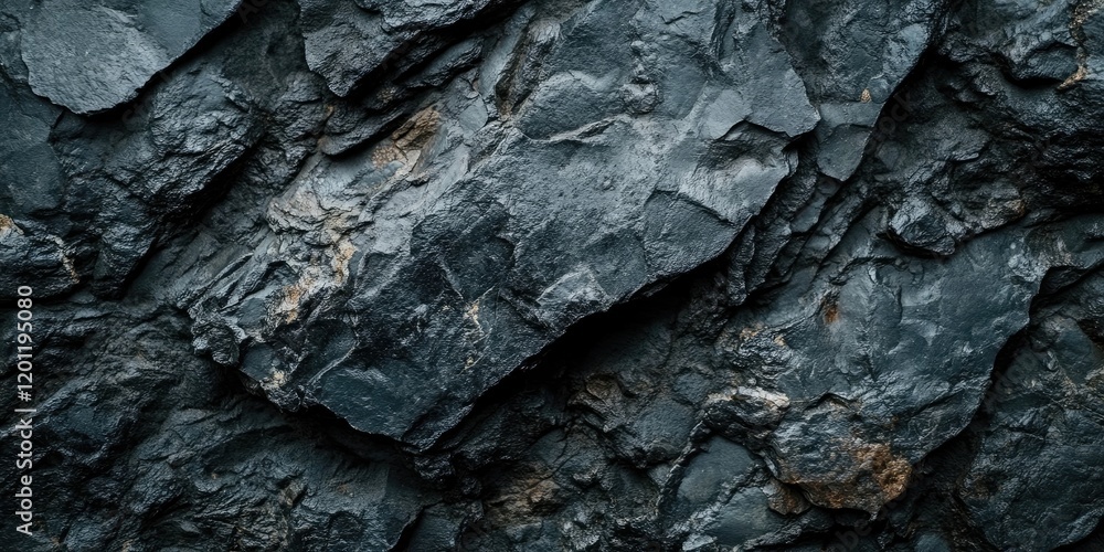 Aufkleber textured dark rock surface background with varying shades of gray and black, featuring intricate det