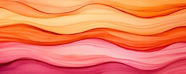 Obraz premium Dry watercolor concept. Colorful abstract waves in warm tones creating a soothing visual experience.