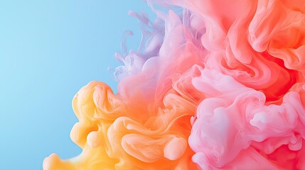 Fototapeta premium Explosion watercolor idea. Vibrant abstract swirl of colorful smoke creating a dynamic visual effect.