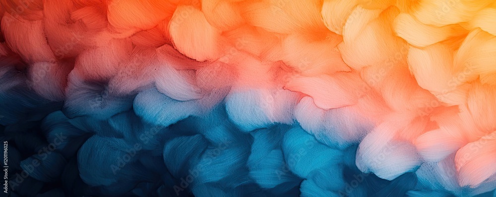Poster dry watercolor concept. vibrant abstract background with colorful soft bokeh effects in orange and b