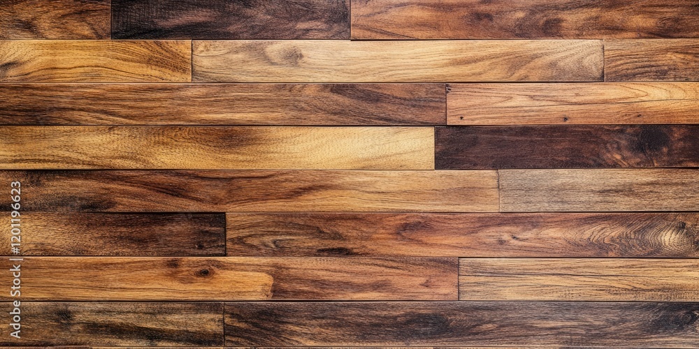 Poster rich textured natural wood floor background in varying shades of brown with smooth and rustic patter
