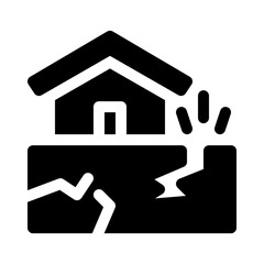 Earthquake glyph icon