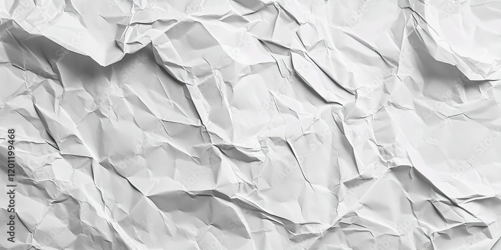 Aufkleber crumpled gray paper texture with white creases and wrinkles arranged uniformly across the surface cr