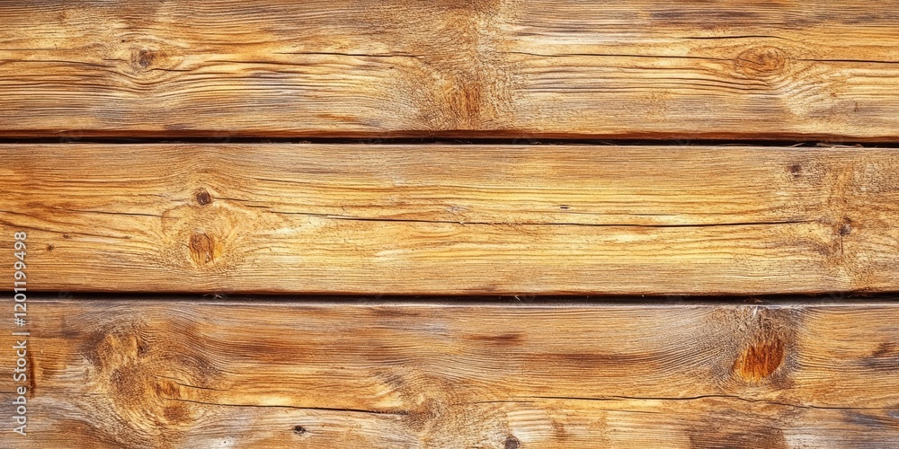 Poster rustic wooden surface featuring horizontal planks in shades of light brown with visible knots and gr