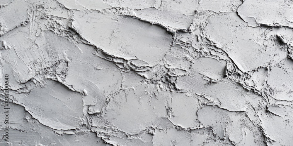 Poster gray decorative plaster texture with layered brush strokes and uneven surfaces, featuring a soft mat