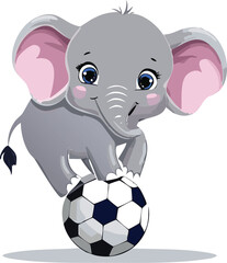 Cute simple elephant cartoon design, and simple elephant cartoon isolated, or animals cartoon vector.