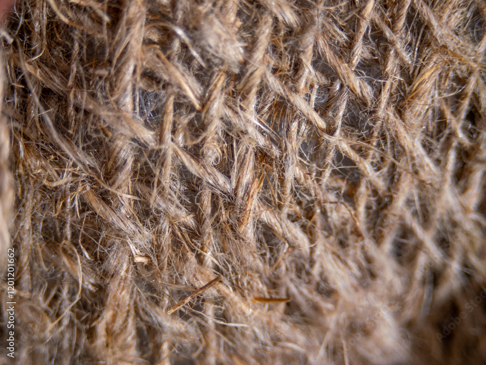 Poster a close up of a brown and white fabric with a lot of texture
