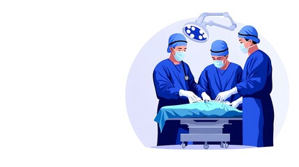A surgical team performs a delicate operation in a modern operating room