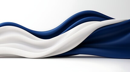 Fototapeta premium Abstract Blue and White Fabric Waves