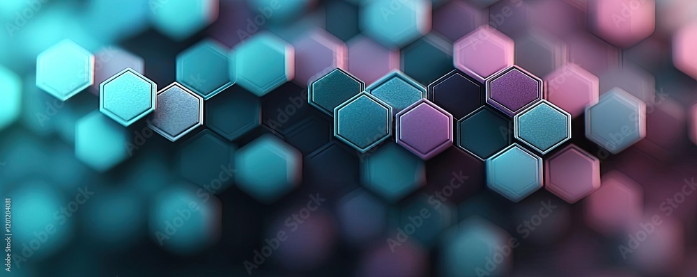 Aufkleber hexagonal watercolor concept. colorful hexagonal pattern with vibrant shades creating a modern abstr