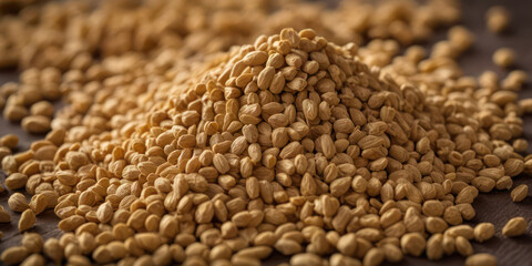 Obraz premium Fenugreek organic texture top view
