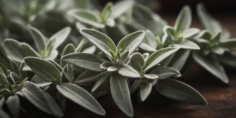 Obraz premium Sage organic texture topview
