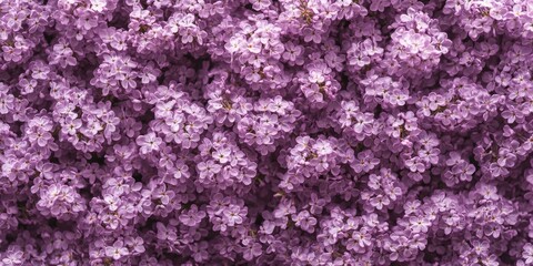 Naklejka premium Textured vintage paper background in soft lilac featuring densely packed small light purple Limonium flowers arranged in a square shape.