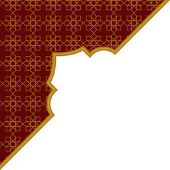 Fototapeta premium Islamic Pattern Corner Border