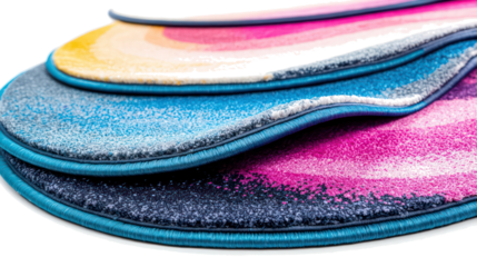 Colorful Round Carpets With Vibrant Artistic Designs Generative AI