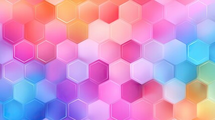 Hexagonal watercolor concept. Colorful hexagonal pattern with gradients, perfect for modern design projects.