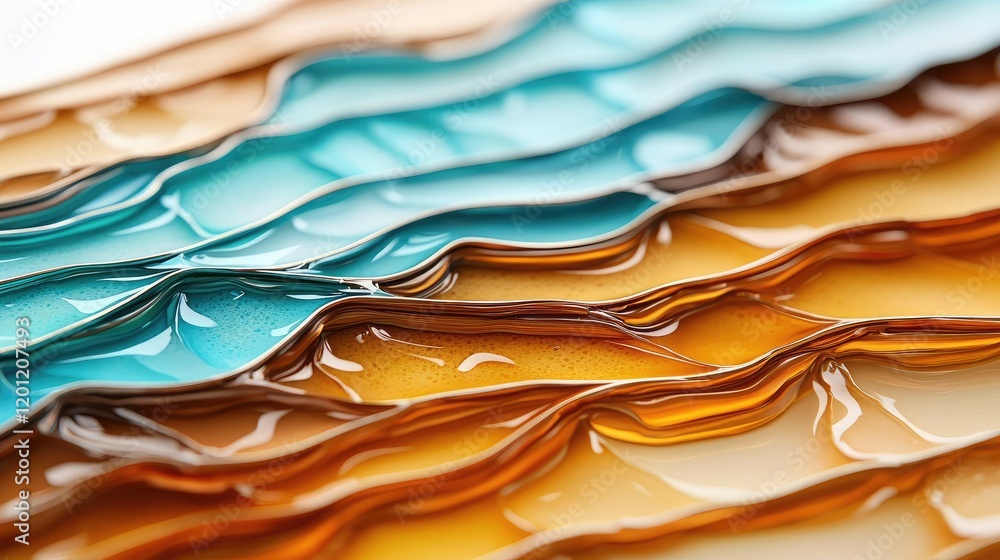 Poster glazed watercolor idea. abstract textures of layered colors creating a visually striking composition