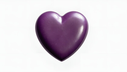 Obraz premium a purple heart isolated against a transparent background 
