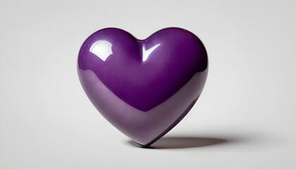a purple heart isolated against a transparent background
