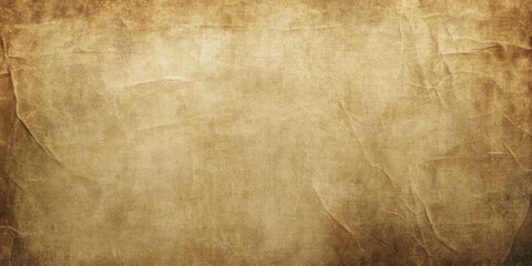 Fototapeta premium Textured aged paper background with warm beige and brown tones, featuring creases and a vintage appearance for crafting and design projects.