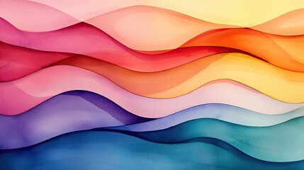 Glazed watercolor idea. Colorful abstract wave patterns creating a tranquil and artistic visual experience.