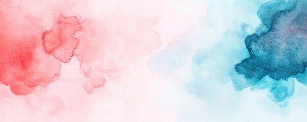 Obraz premium Glazed watercolor idea. Abstract watercolor background in vibrant red and blue tones, perfect for creative projects.