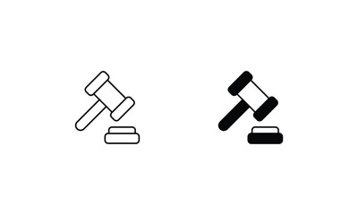 Law icons set vector stock illustration