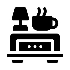 Obraz premium Nightstand glyph icon