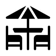 Outdoor Patio Set glyph icon