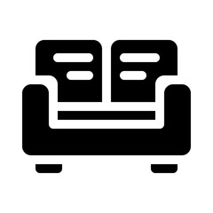 Sofa glyph icon