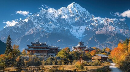 jade dragon snow mountain chinese landscape