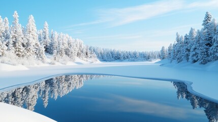 Tranquil Winter Lake