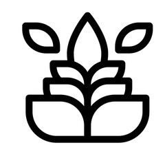 Lotus Flower line icon