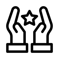 Open Hand line icon
