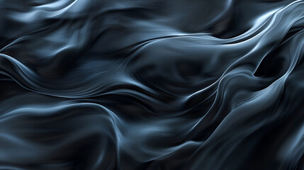 Abstract Dark Blue Swirling Fabric Waves