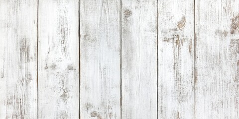 White wooden table surface with a timeworn natural pattern top view, featuring rustic textures and subtle grain details, light and aged color tones.