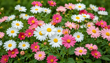 Éclat de marguerites colorées