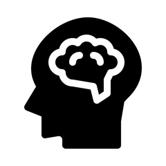 Human Brain glyph icon