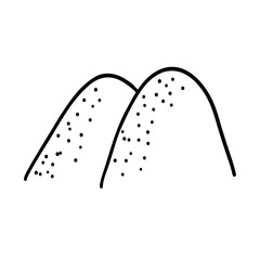 cute mountain doodle illustration svg transparent hand drawn drawing clipart