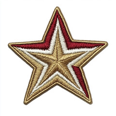 Obraz premium A isolated Star embrodiery patch on white background.