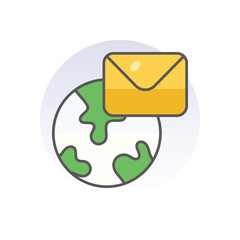 Mail icon business vector concept stock graphic
