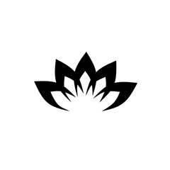 Lotus flower icon set. Lotus flower vector sign or lotus flower plant symbol