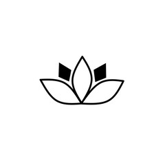 Lotus flower icon set. Lotus flower vector sign or lotus flower plant symbol