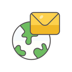 Mail icon business vector concept stock graphic