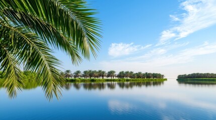 Obraz premium Tranquil Tropical Lake