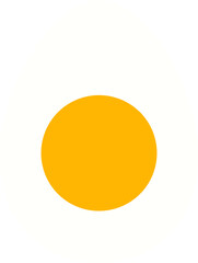 Half Egg Boiled Top View Flat Icon Vector.
Half Egg Boiled Cartoon isolated.
Transparent background.